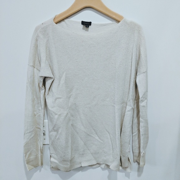 Theory boatneck waffle knit sweater, size P - Picture 3 of 4